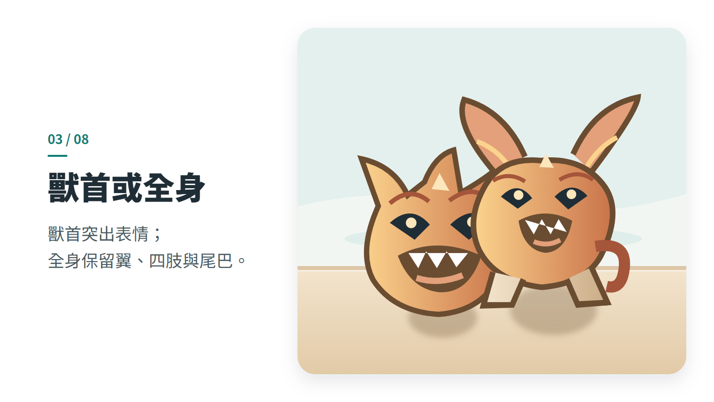 獸首或全身