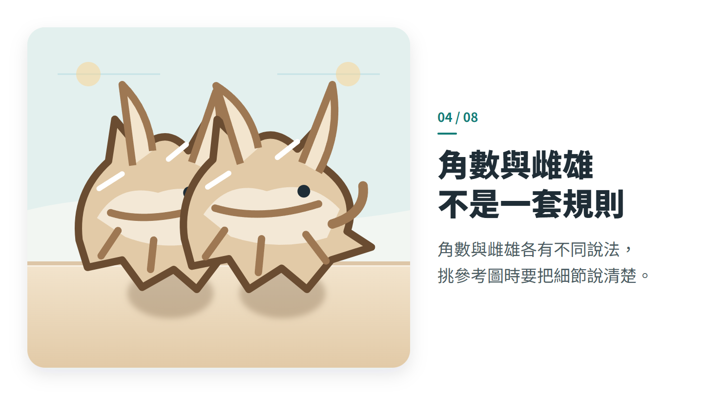 角數與雌雄 不是一套規則