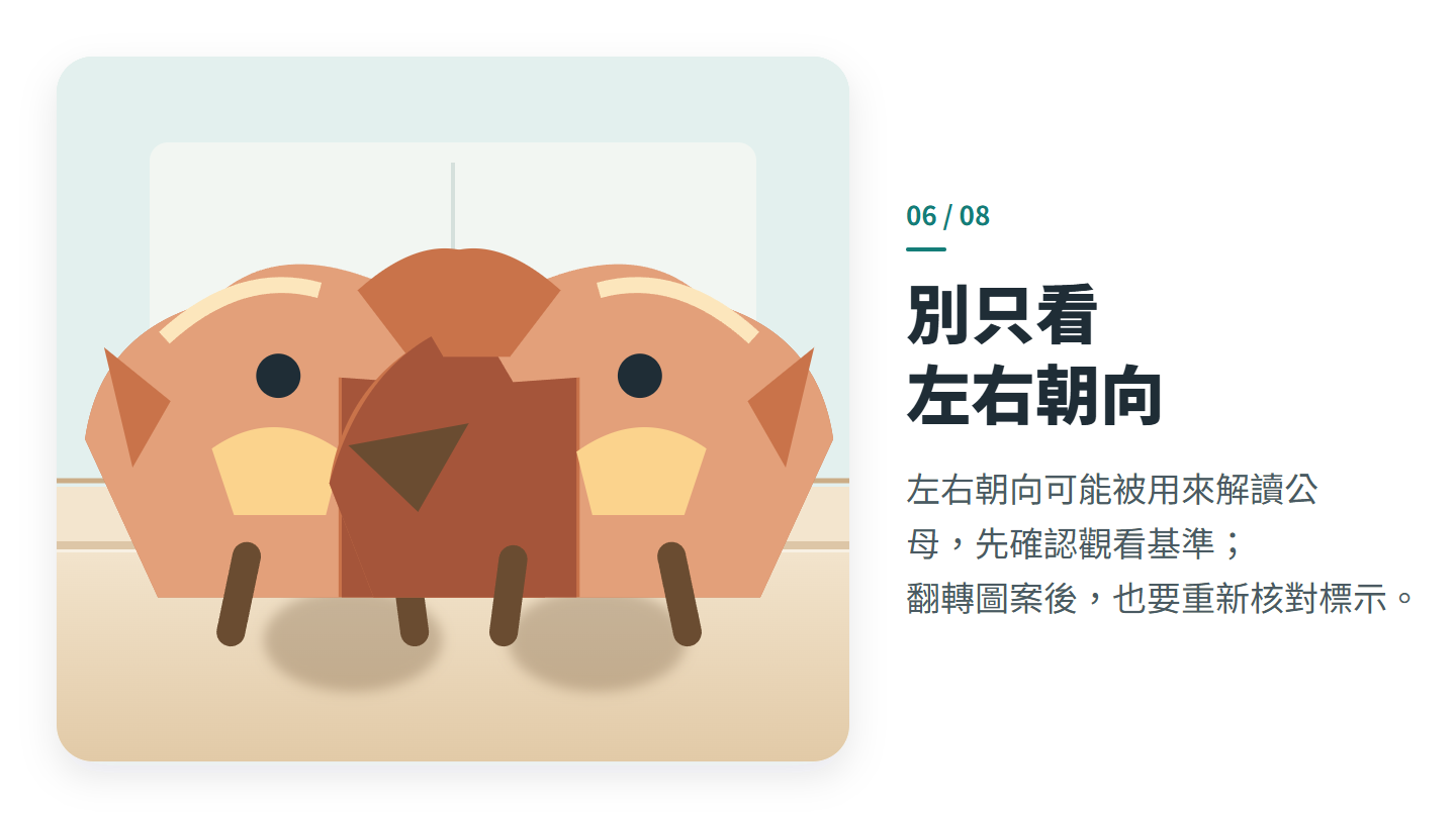 別只看 左右朝向