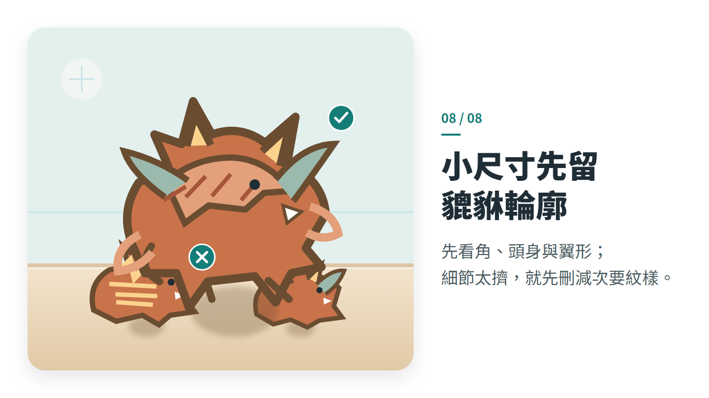 小尺寸先留 貔貅輪廓