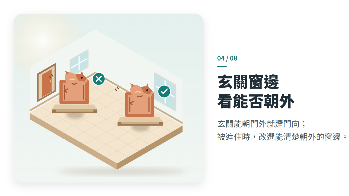 玄關窗邊 看能否朝外