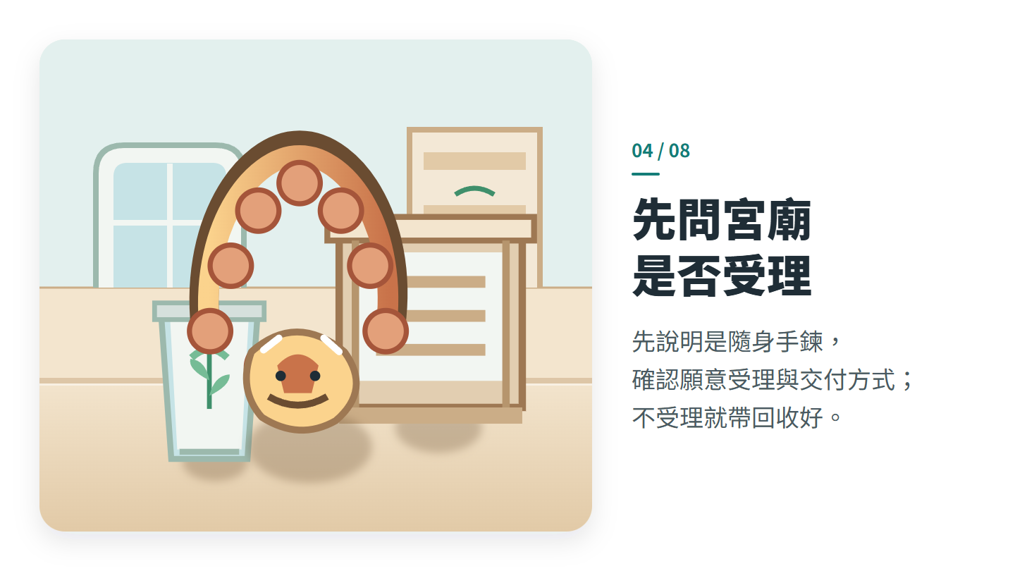 先問宮廟 是否受理