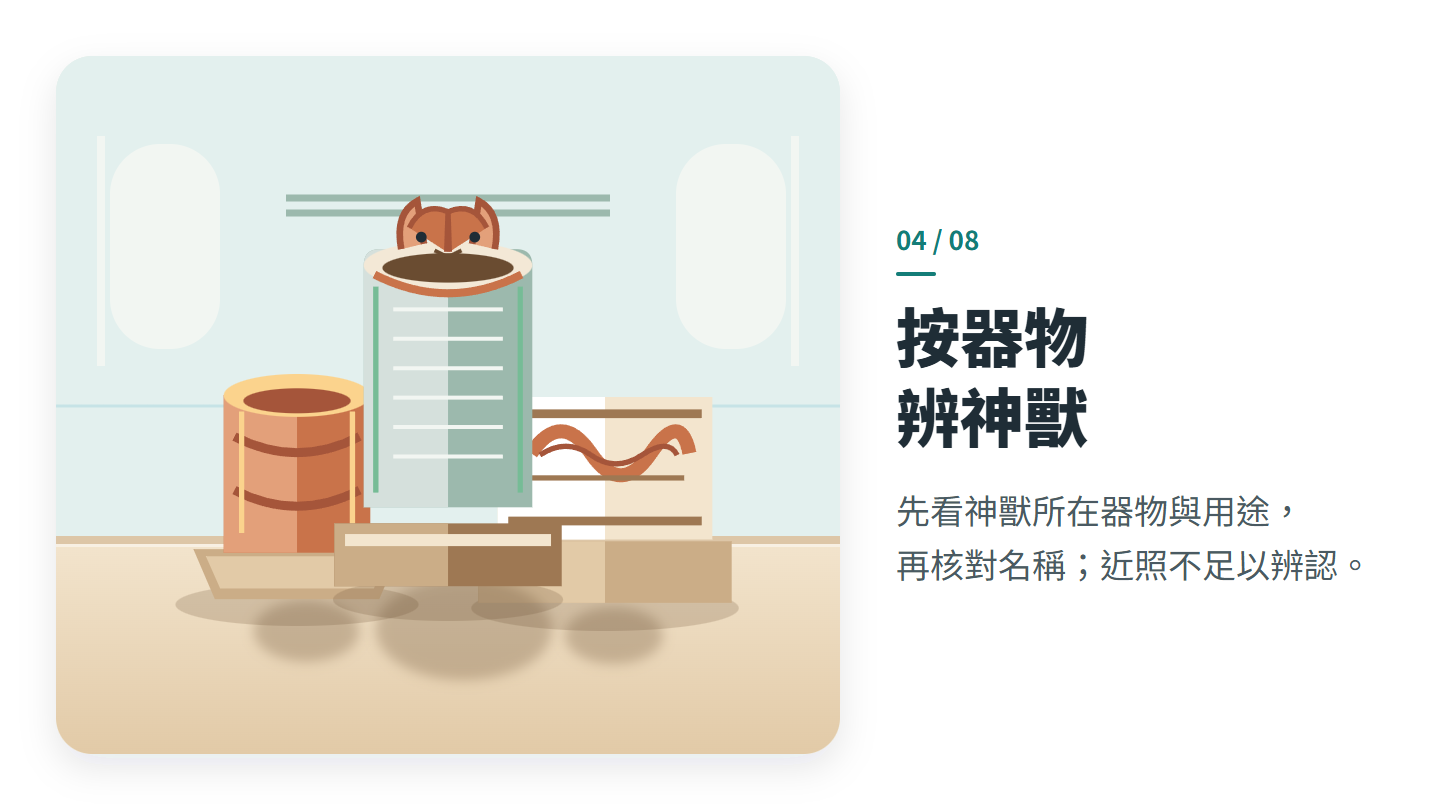 按器物 辨神獸