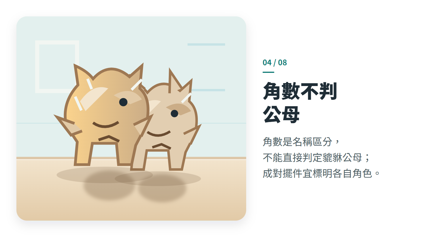 角數不判 公母